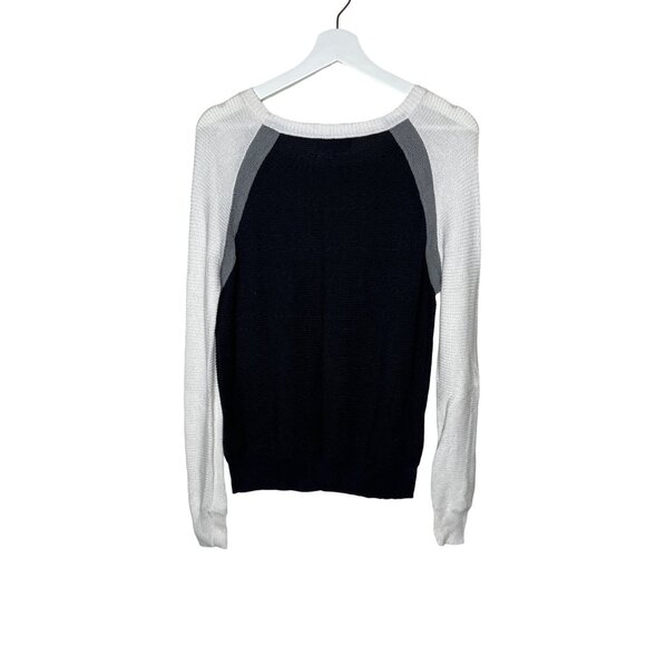 H One Colorblock Knit Sweater Black White Gray Women’s Size Small - Picture 8 of 11